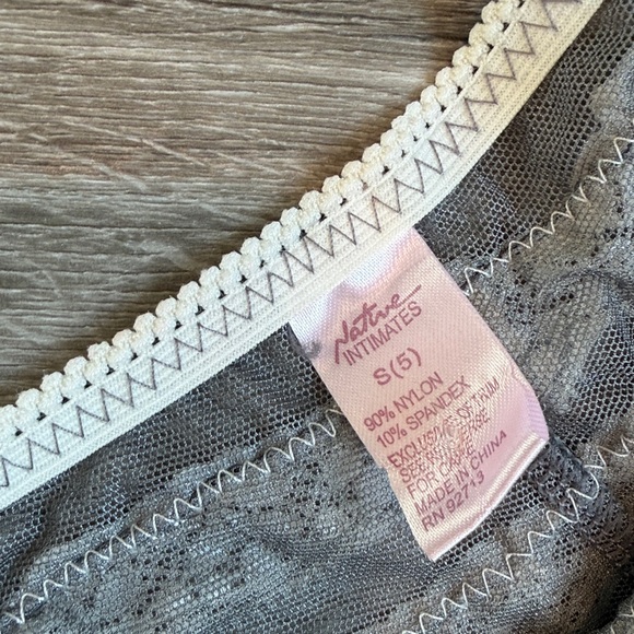 Nature Intimates gray mesh lace panties - Picture 3 of 3